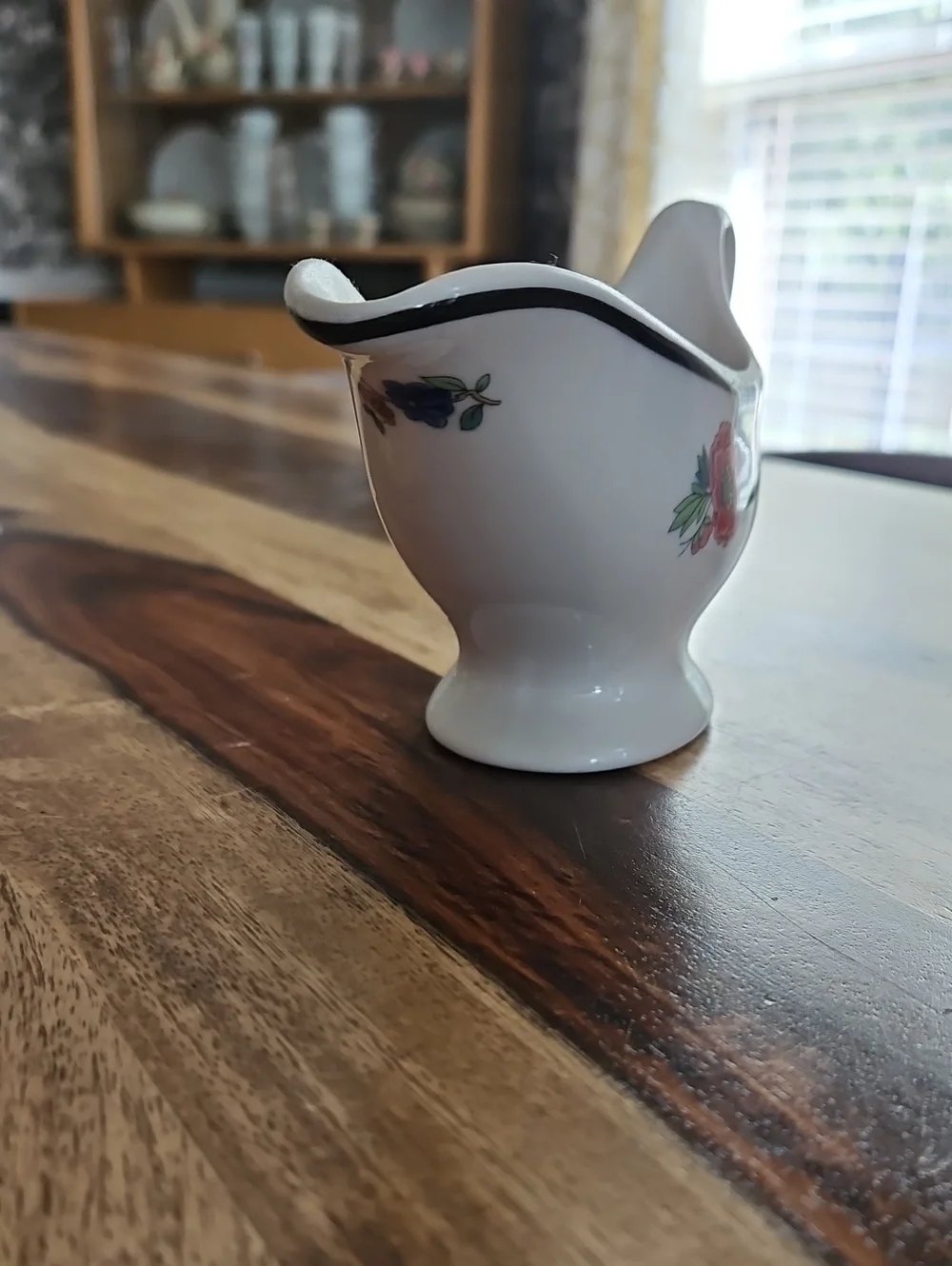 Vintage 1921 Syracuse China Dewitt Clinton Individual Gravy Boat Floral Antique